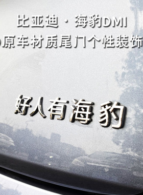 比亚迪海豹DMI专用汽车个性尾标装饰贴EV创意改装3D文字车尾标贴