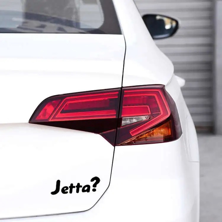 适用捷达车标字标定制不锈钢金属立体车标贴jetta黑色装饰车尾标