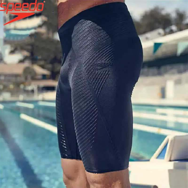 Speedo速比涛男子专业运动泳裤健身五分及膝游泳裤抗氯速干短裤
