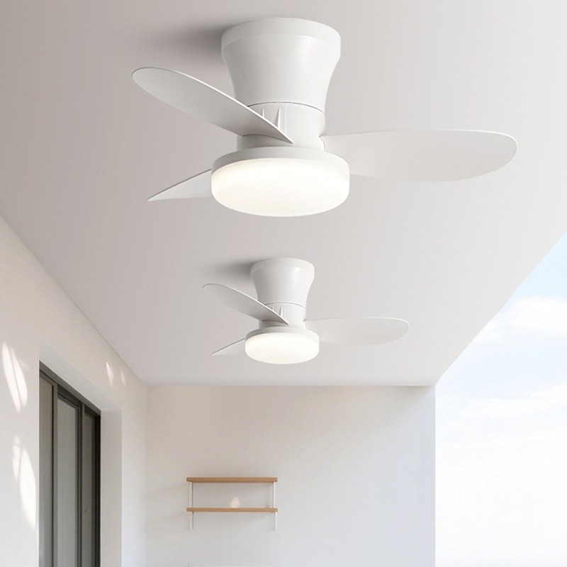 小型风扇灯过道餐厅卧室阳台书房吸顶电扇吊灯吊扇灯简约静音变频
