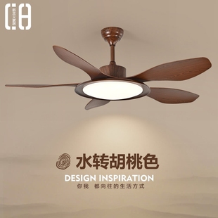 中古风吊扇灯法式 复古餐厅客厅风室电风扇灯一体吊灯扇灯大风力卧