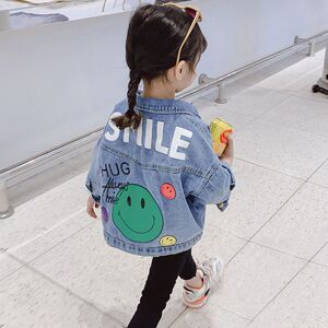 女童外套春秋韩版2023宝宝牛仔外套中小童洋气时髦夹克儿童上衣潮