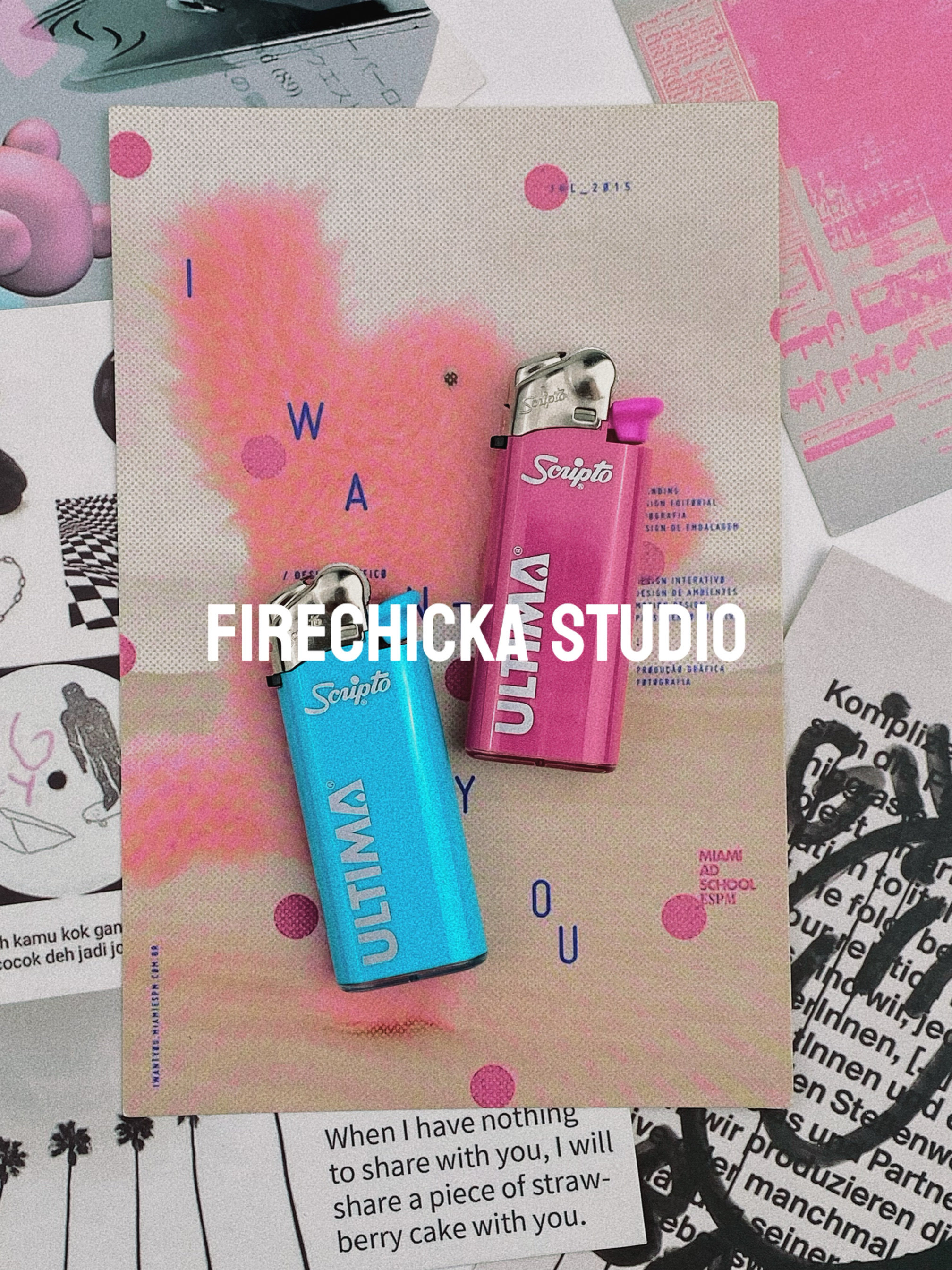 【Firechicka】neon东海正品mini砂轮打火机一次性复古芭比粉