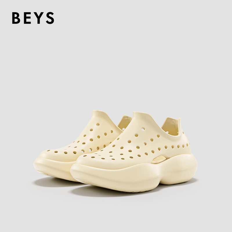 【孙千同款】BEYS洞洞鞋女款2025新款一脚蹬厚底增高夏季外穿凉鞋