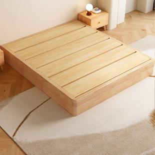 无床头全实可定制任意尺寸双人无靠背榻榻米床骨架床架子