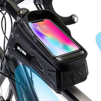 WILD MAN Top Front Tube Frame Bike Bag 1L Touch Screen Bike