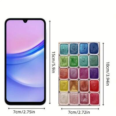 20 Colors Metal Watercolor Painting Set, Portable Box With S