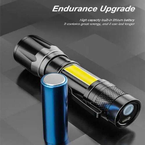 Mini Torch LED Rechargeable Flashlight High Power Bank