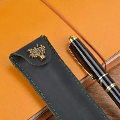 Leather Pen Holder Fountain Pen Pouch Handmade Ballpoint