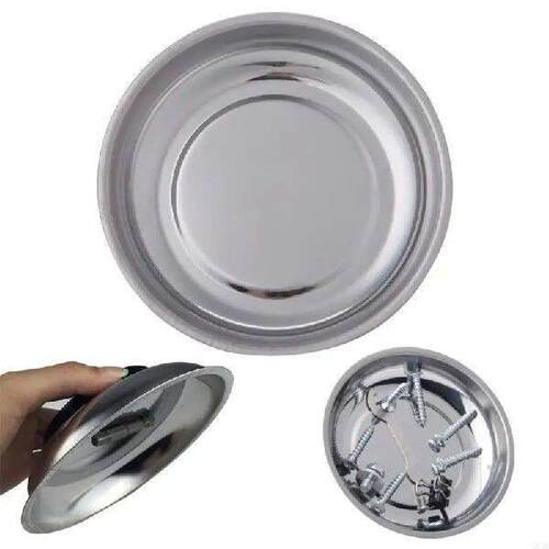 G6DA Round Parts Tray Bowl Dish Stainless Steel Garage