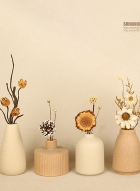 摆件客厅家居饰品新家高档橱柜电视柜角柜书架展示架桌面干花花瓶