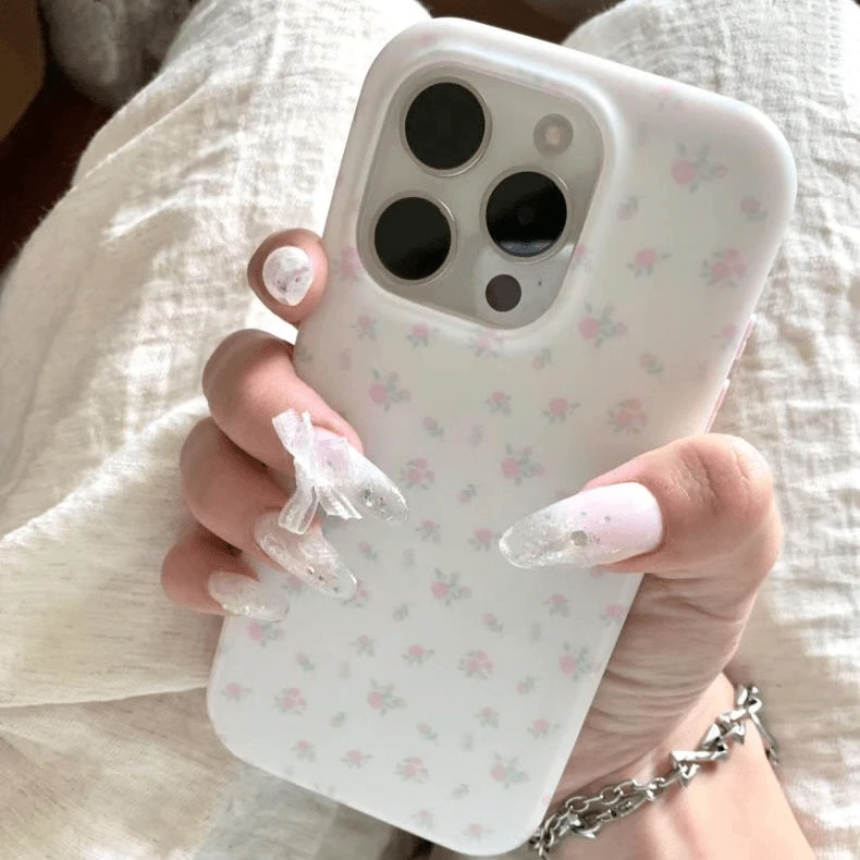 小碎花苹果17promax手机壳果冻壳