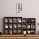 桌面收纳博古架中式 实木多宝阁茶室茶杯架墙上壁挂式 多宫格收纳架