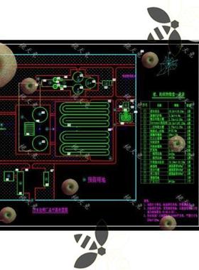 5.5万吨Carrousel 2000型氧化沟工艺污水厂设计CAD图纸
