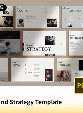 29页现代简约大牌高级感品牌故事文化简介提案总结作品集ppt模板