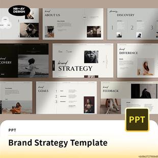 29页现代简约大牌高级感品牌故事文化简介提案总结作品集ppt模板