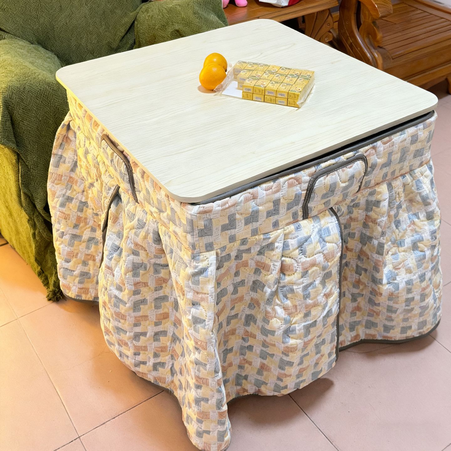 烤火桌子罩套高级感烤火被子加厚长方形麻将桌桌布取暖桌罩套围罩