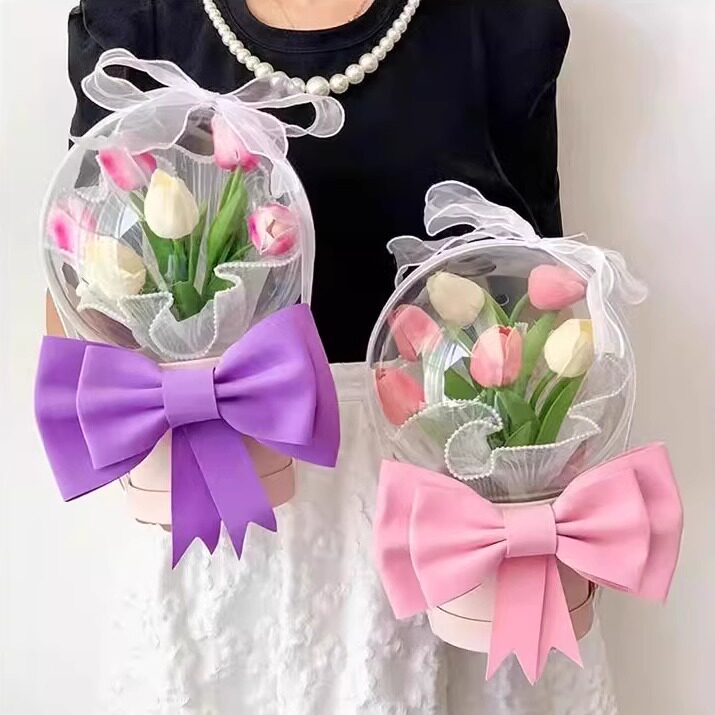 教师节手工diy礼物郁金香抱抱桶花束送女老师2026新款小众高级感