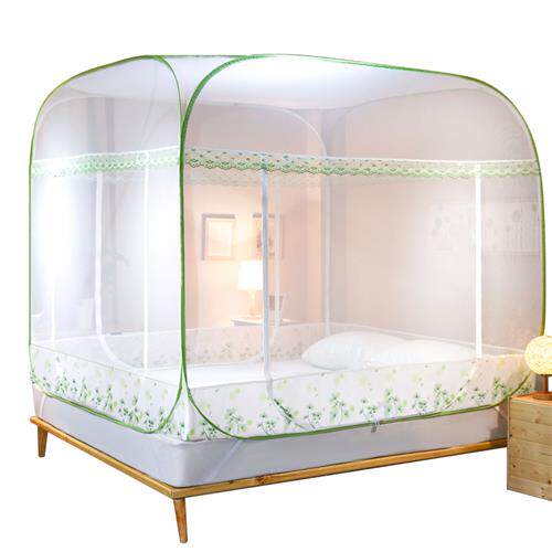 蚊帐家用免安装蒙古包折叠回底三开门2022年新款拉链防摔儿童2023