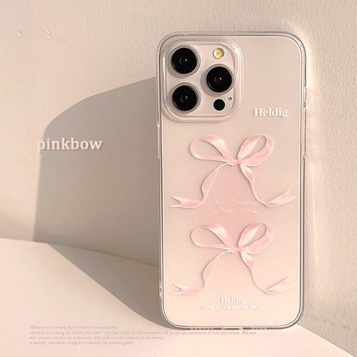 小众ins甜美粉色蝴蝶结适用14苹果15ProMax手机壳iPhone13韩风15新款12Pro软14Promax透明16保护套XR少女心11