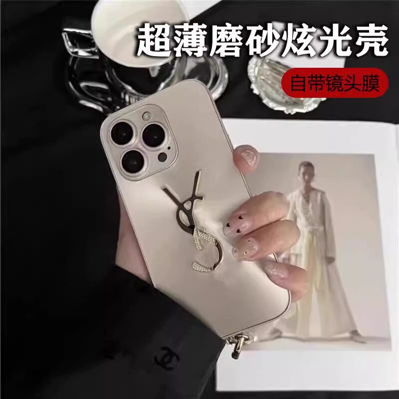 超薄亚克力竞徽极光闪钻Y手机壳