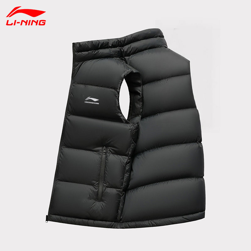 李宁棉马甲冬季新款篮球男子保暖运动休闲棉服开衫背心外套运动服