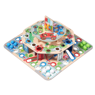 3D立体飞行棋儿童多功能跳跳棋冒险棋亲子互动玩具家庭聚会桌游