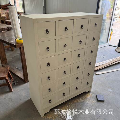 中药柜家小型用简易储物柜玄关饰实木复做咨询旧收装纳药材古斗柜