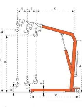hoDular欧式单吊折LH-10独臂吊机移动式叠吊钩臂搬SA500运托盘小
