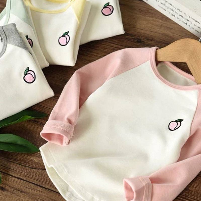 2025年儿童长袖T恤抗菌柔软女童圆领打底衫中大童上衣春秋款童装