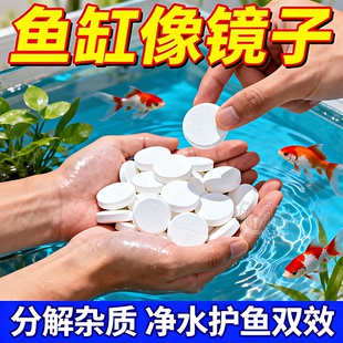 鱼缸净水片净化水质澄清清澈除臭去腥水族箱鱼池清水养鱼鱼缸专用