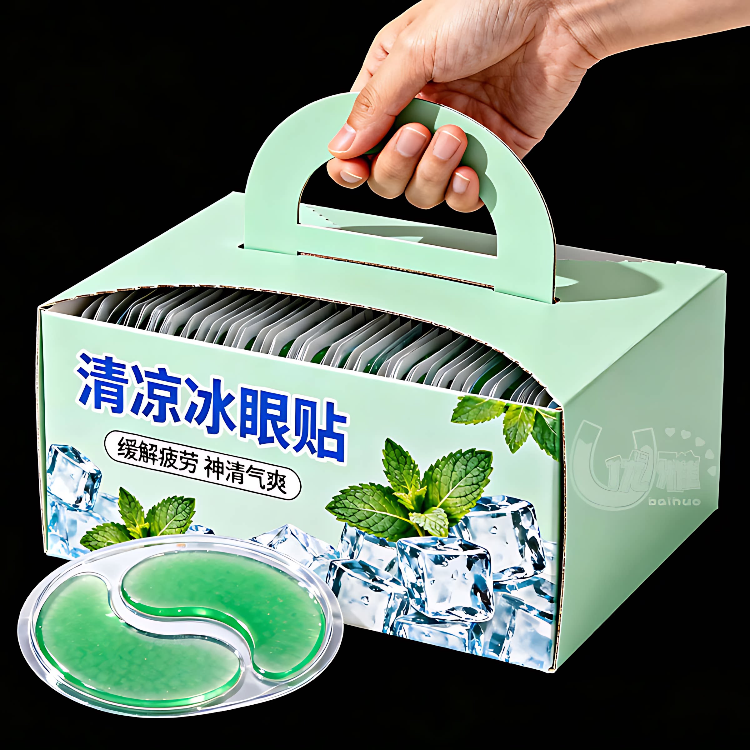 叶黄素冰敷眼罩睡眠冷敷眼贴护眼专用缓眼睛消肿清凉解眼疲劳神器