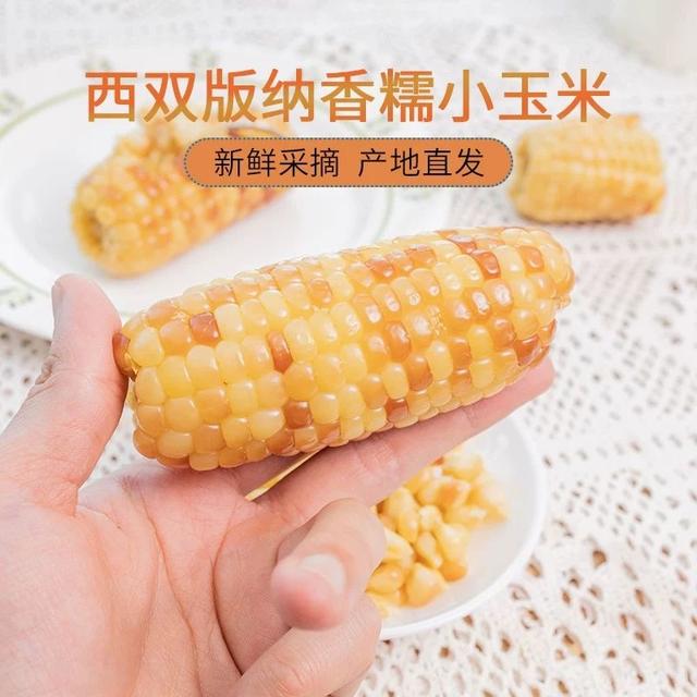 云南西双版纳小花糯小玉米代餐早餐轻食低脂加热即食真空锁鲜香糯