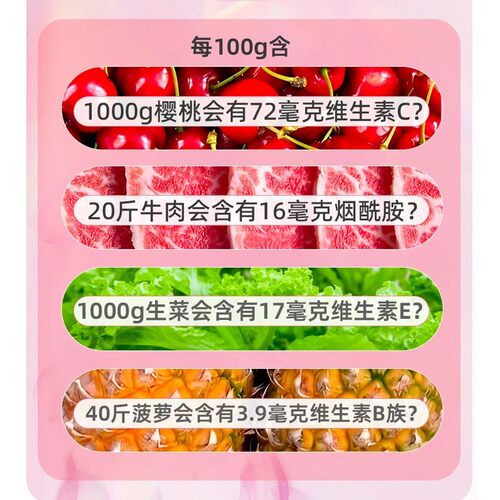 维生素C维生素E烟酰胺烟酸葡萄籽虾青素VBVC复 合维生素咀嚼片-1