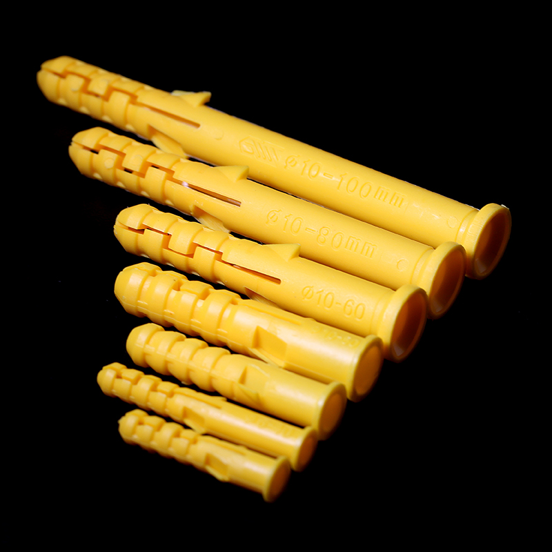 塑料膨胀管 小黄鱼膨胀螺丝胀塞胶塞锚栓 钻孔塞K胶粒6mm/8mm/10m