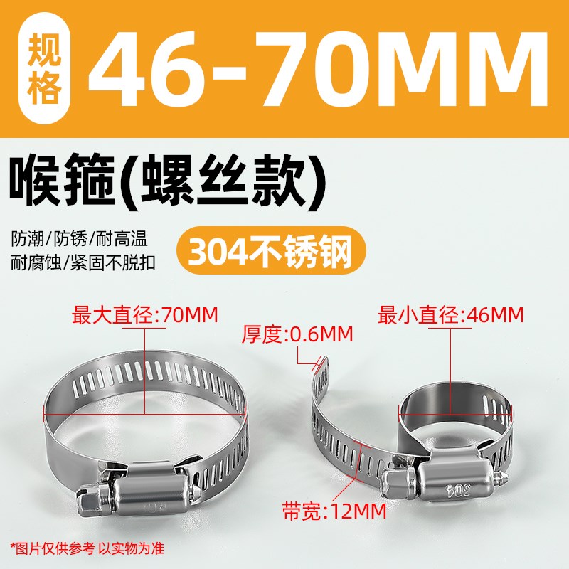 304不锈钢美式喉n箍强力卡箍一字抱箍管卡管夹管箍水管固定卡扣