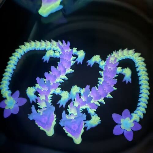 3D打印夜光龙关节可动水晶龙摆件