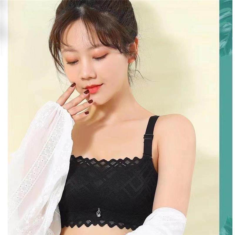 燕妮女装梦舒婷835内衣新款胸蕾丝b薄jzm防走杯光抹背a心无钢圈美