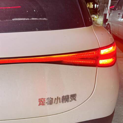 宠物小精灵不锈钢汽车装饰贴个性定制smart精灵标志汽车尾标贴