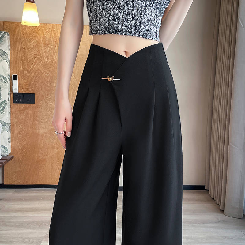 新中式国风西装阔腿裤女春季