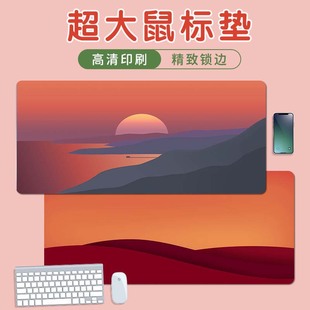 日本MUJIE动画鼠标垫超大动漫人物键盘垫加大加厚锁边大号办公桌