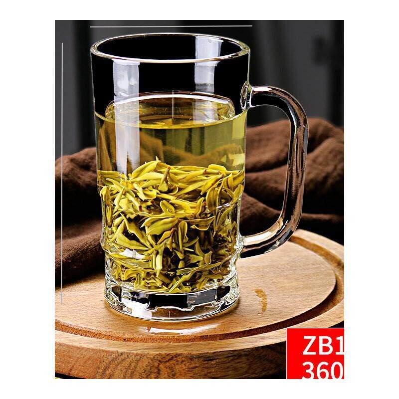 钢化玻璃茶杯,耐高温茶杯,有盖饮水杯,有盖有柄耐热家用杯