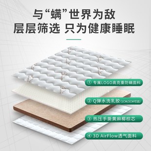 精选里米可折叠榻榻米黄麻椰棕床垫硬垫儿童护脊床垫可定制任意尺