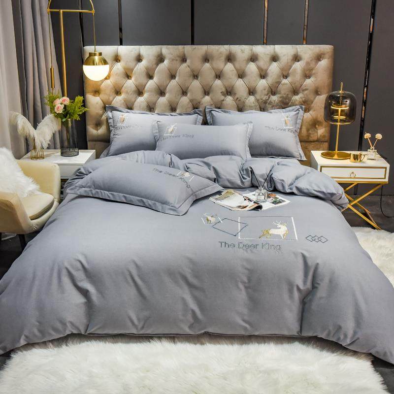 定做纯色全棉磨毛床单床笠四件套248x248被罩229x230x250x220x240