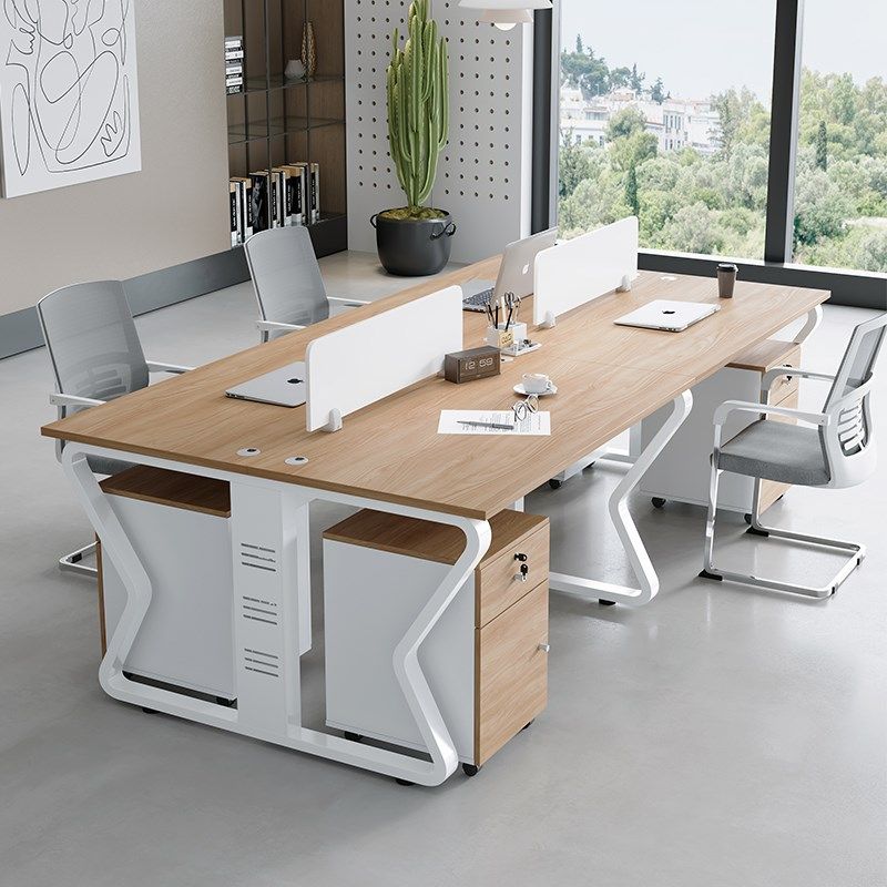 精选办公桌子简约现代职员桌椅组合屏风1米员工位办公室原木色电,商业/办公家具,组合/屏风工作位,淘宝优惠券,粉丝福利购,淘宝优惠卷