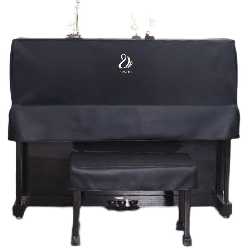精选防水免洗钢琴防尘罩半罩,黑色简约凳罩高档布艺电钢琴罩全罩
