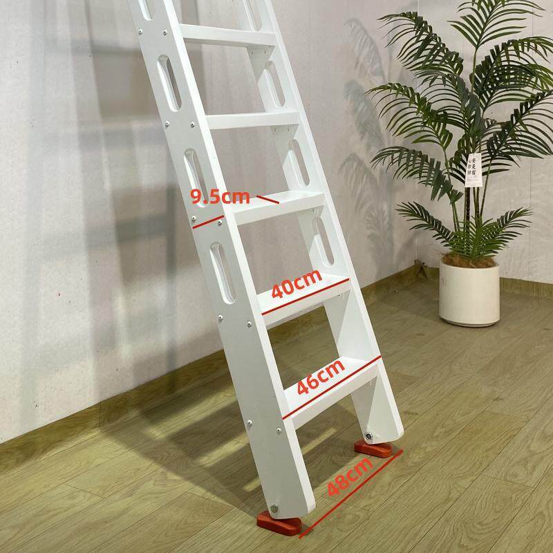 贴墙实木楼梯垂直收纳覆式阁楼loft伸缩折叠直梯家用节省空间梯