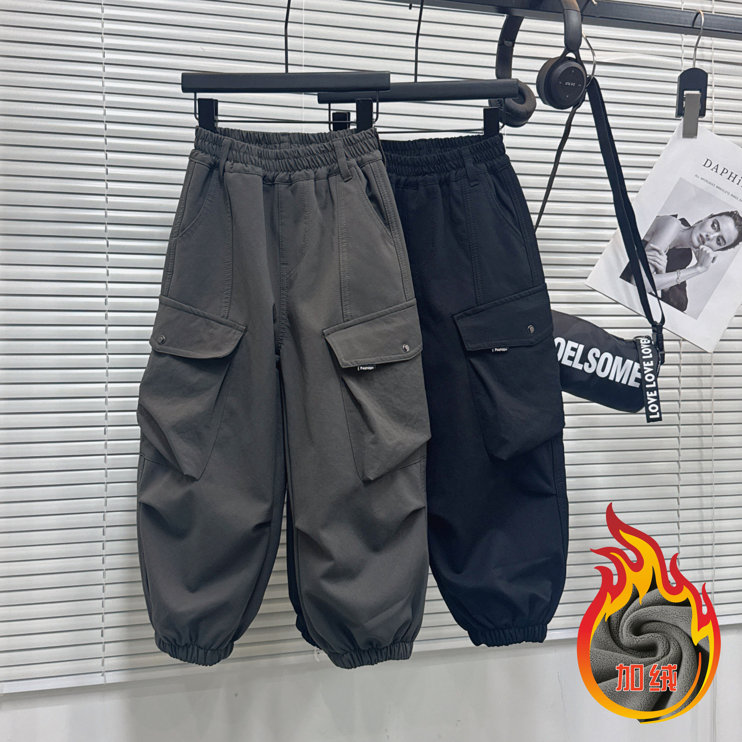 【加绒/加厚葵花绒】男童休闲长裤儿童中大童韩版工装裤秋冬款039,童装/婴儿装/亲子装,裤子,淘宝优惠券,粉丝福利购,淘宝优惠卷