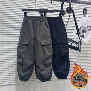 【加绒/羊羔绒】男童休闲长裤儿童中大童韩版工装裤秋冬款039