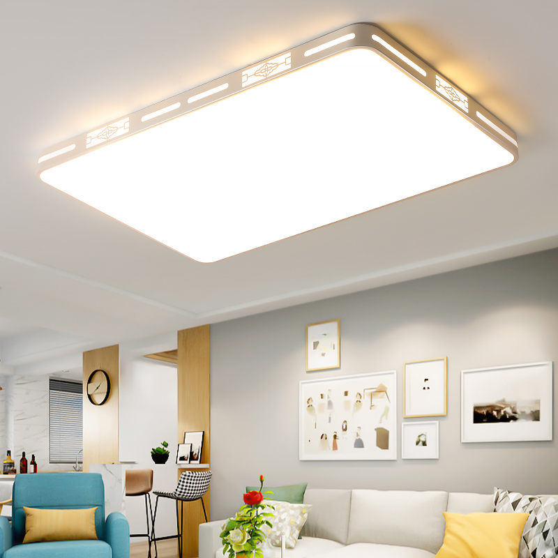 新款简约中式led吸顶灯客厅灯长方形大灯卧室灯室内轻奢高档灯具